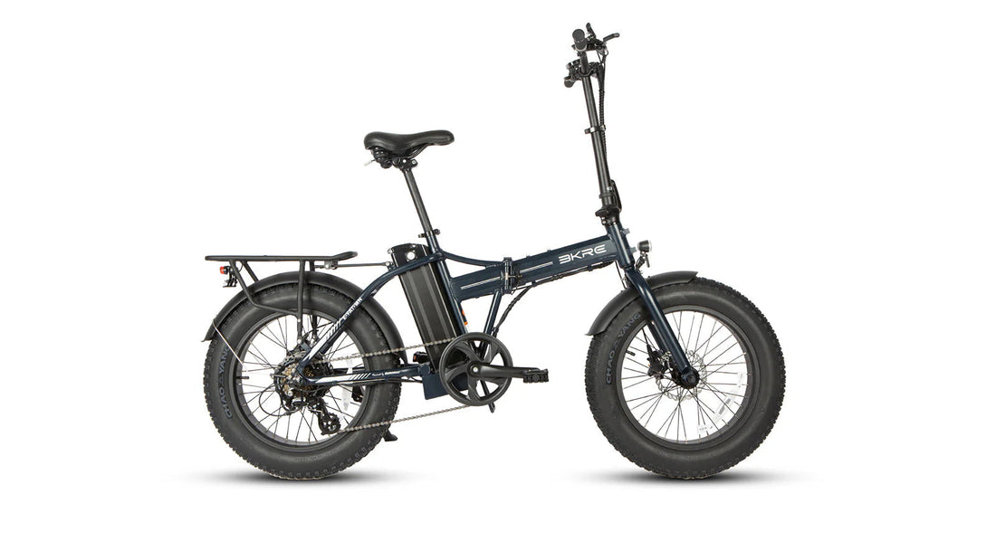 Black electric bike on a white background.