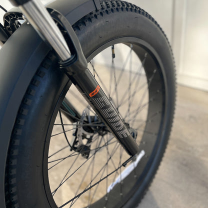 E-BIKE USA – Aggressor M All-Terrain Step-Over Fat Tire Electric Bike with Plush Suspension