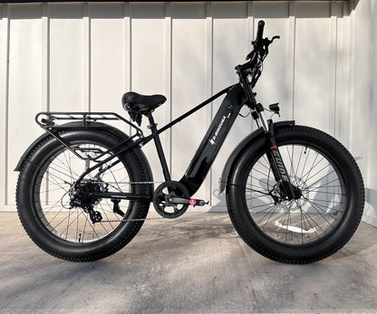 E-BIKE USA – Aggressor M All-Terrain Step-Over Fat Tire Electric Bike with Plush Suspension