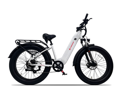 E-BIKE USA – Aggressor F Dual Suspension All-Terrain Step-Thru Fat Tire E-Bike