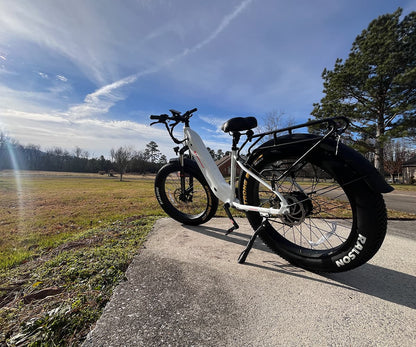 E-BIKE USA – Aggressor F Dual Suspension All-Terrain Step-Thru Fat Tire E-Bike
